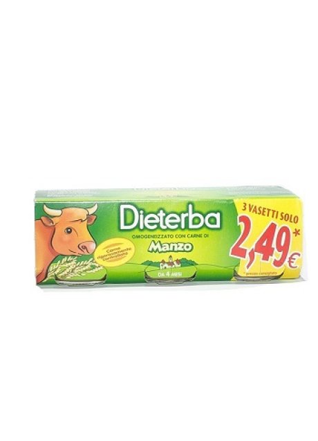 DIETERBA OMOGENEIZZATO MANZO 3 PEZZI 80 G DIETERBA OMOGENEIZZATO MANZO 3 PEZZI 80 G