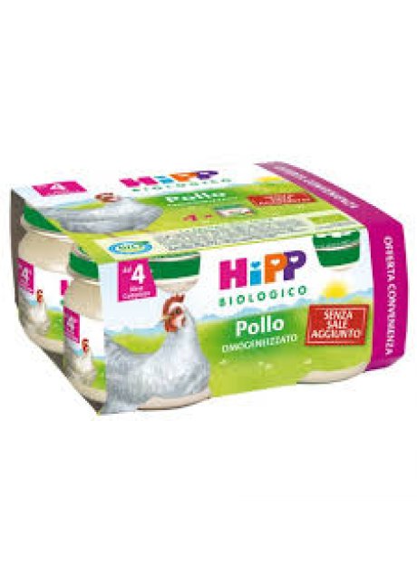 HIPP BIOLOGICO OMOGENEIZZATO POLLO 80 G 4 PEZZI HIPP BIOLOGICO OMOGENEIZZATO POLLO 80 G 4 PEZZI