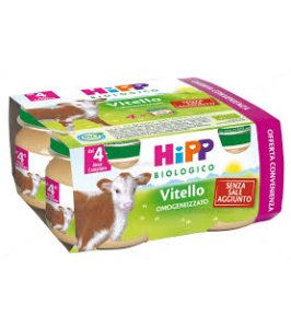 HIPP BIOLOGICO OMOGENEIZZATO MULTIPACK VITELLO POLLO 80 G 4PEZZI
