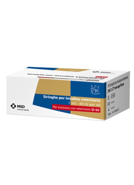 SIRINGA INSULINA USO VETERINARIO MSD-AH 30 SIRINGHE 40 UI/ML