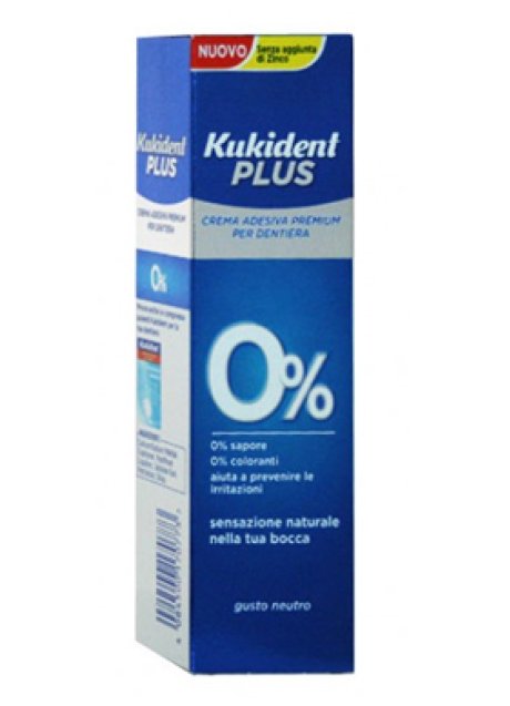 KUKIDENT PLUS 0% CREMA ADESIVA PER PROTESI DENTARIE 40 G