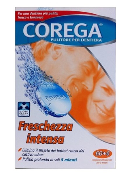 COREGA FRESCHEZZA INTENSA DETERGENTE PER PROTESI DENTARIA 66COMPRESSE
