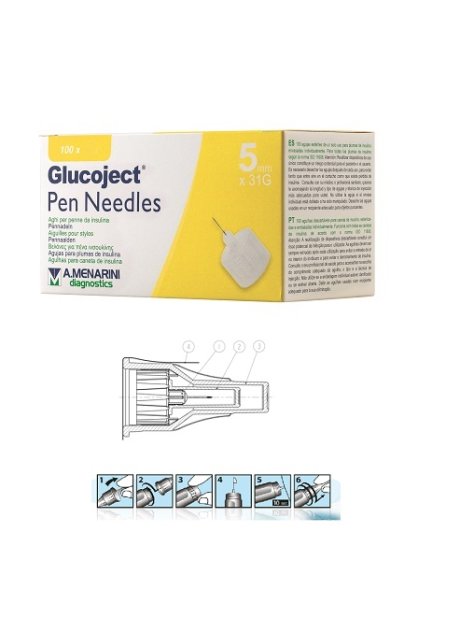 GLUCOJECT PEN NEEDLES 5MM G31