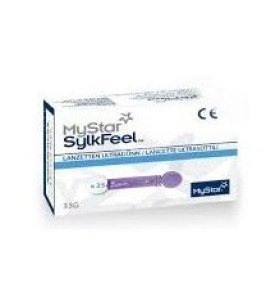 LANCETTE PUNGIDITO MYSTAR SYLKFEEL LANCETS 33 GAUGE 25 PEZZI