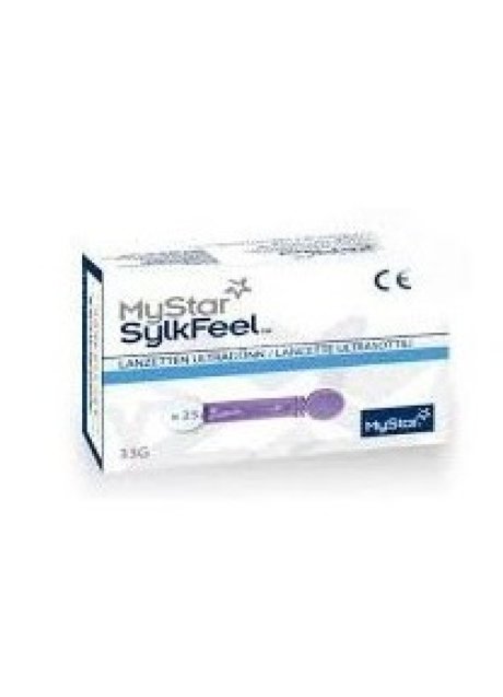 LANCETTE PUNGIDITO MYSTAR SYLKFEEL LANCETS 33 GAUGE 25 PEZZI