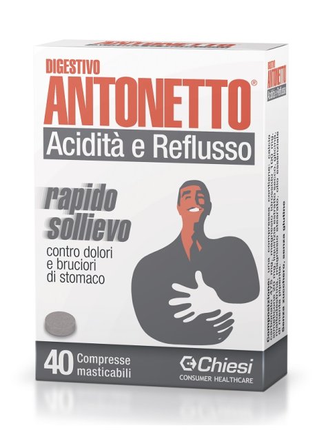 DIGESTIVO ANTONETTO ACIDITA' E REFLUSSO 40 COMPRESSE MASTICABILI