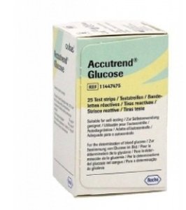 STRISCE MISURAZIONE GLICEMIA ACCUTREND GLUCOSE 25 PEZZI