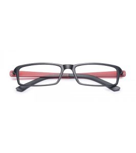 OCCHIALE DA LETTURA PREMONTATO TWINS SILVER LIGHT NERO/ROSSO+1,00