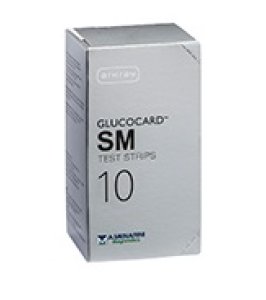 TEST STRIPS PER MISURAZIONE GLICEMIA GLUCOCARD SM 10 PEZZI