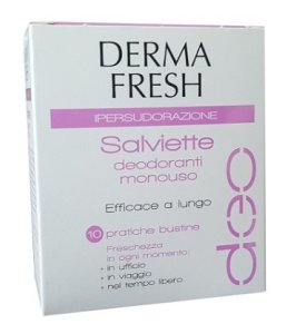 DERMAFRESH IPERSUDORAZIONE 10 SALVIETTINE DEODORANTI
