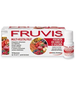 FRUVIS MULTI-VEGETALFRUIT PRONTA RICARICA E VIGORE 12 FLACONCINI DA 10 ML