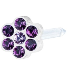 BLOMDAHL FORALOBO MP DAISY 5MM AMETHYST/LIGHT AMETHYST