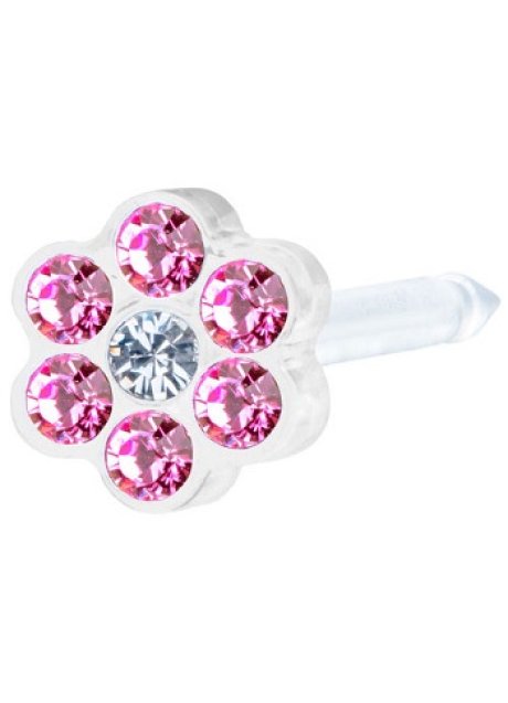 BLOMDAHL FORALOBO MP DAISY 5MM ROSE/CRYSTAL BLOMDAHL FORALOBO MP DAISY 5MM ROSE/CRYSTAL