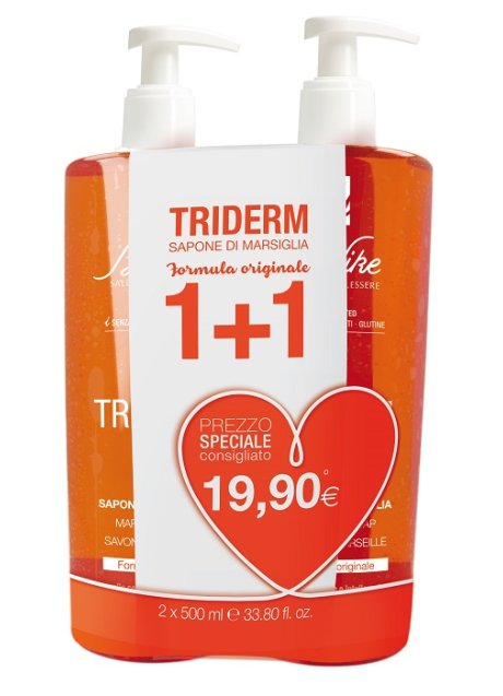 TRIDERM SAPONE DI MARSIGLIA BIPACK 2 FLACONI DA 500 ML