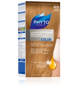 PHYTOCOLOR 8CD BIONDO CHIARO RAMATO DORATO 2014 KIT CONTENENTE FLACONE 60 ML + TUBO 40 ML + BUSTINA 12 ML