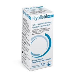 GOCCE OCULARI HYALISTIL PLUS ACIDO IALURONICO 0,4% ACQUA DISTILLATA DI GINKGO BILOBA + MIRTILLO NERO + FINOCCHIO + CENTELLA ASIATICA 10 ML