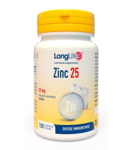 LONGLIFE ZINC 25 MG 100 COMPRESSE