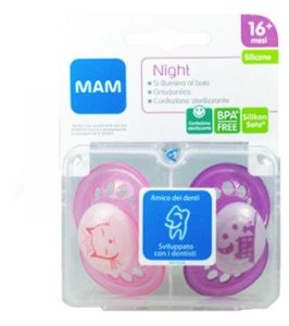 MAM NIGHT SUCCHIETTO 16+ SILICONE CONFEZIONE DOPPIA