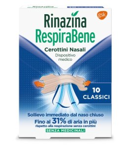 RINAZINA RESPIRABENE CEROTTI NASALI CLASSICI CARTON 10 PEZZI