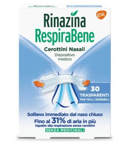 RINAZINA RESPIRABENE CEROTTI NASALI TRASPARENTI CARTON 30 PEZZI