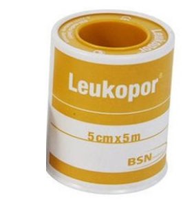 CEROTTO IN ROCCHETTO LEUKOPOR IPOALLERGENICO TESSUTO NON TESSUTO BIANCO 5X500 CM