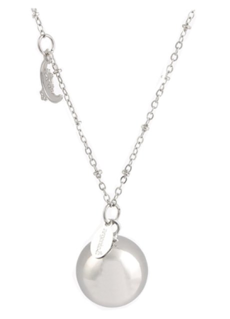ARGENTOE' COLLANA BOLA LUNA