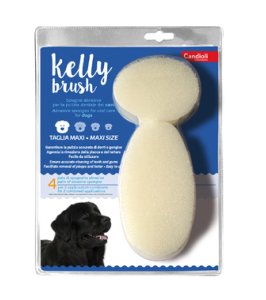 KELLY BRUSH SPUGNETTA ABRASIVA PER CANI DI TAGLIA MAXI 8 PEZZI