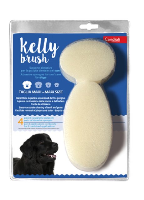 KELLY BRUSH SPUGNETTA ABRASIVA PER CANI DI TAGLIA MAXI 8 PEZZI