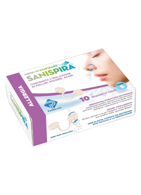 SANISPIRA ALLERGIA DISPOSITIVO NASALE 10 PEZZI TAGLIA S