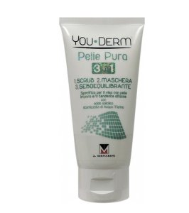 YOUDERM PELLE PURA 3 IN 1 SCRUB MASCHERA SEBOREGOLATORE 75 ML