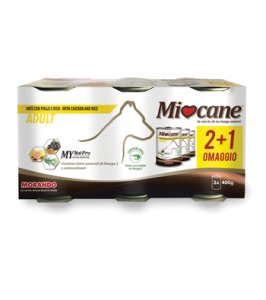 MIOCANE PATE' TRIS POLLO/RISO