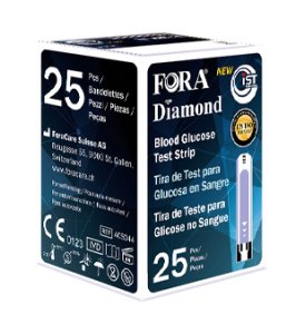 STRISCE MISURAZIONE GLICEMIA FORA DIAMOND PRIMA VOICE MINI GD50 25 PEZZI