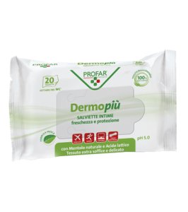 DERMO PIU' SALVIETTE INTIME 20 PEZZI PROFAR