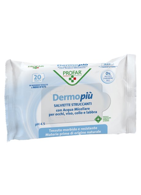 DERMO PIU' SALVIETTINE STRUCCANTI 20 PEZZI PROFAR