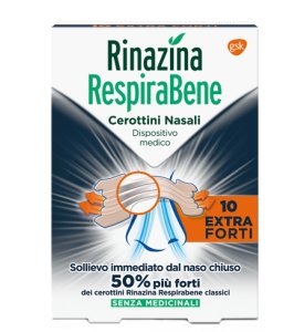 RINAZINA RESPIRABENE CEROTTI NASALI EXTRA FORTI 10 PEZZI