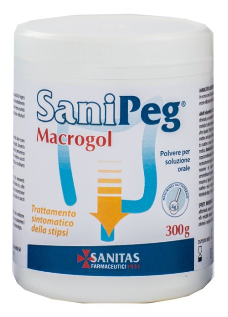 SANIPEG MACROGOL POLVERE PER SOLUZIONE ORALE BARATTOLO 300 G