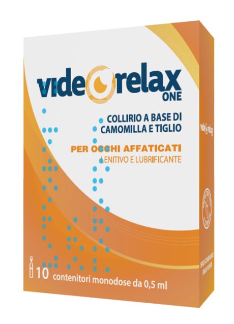 COLLIRIO VIDEORELAX ONE LENITIVO E LUBRIFICANTE OCCHI AFFATICATI 10 CONTENITORI MONODOSE 0,5 ML