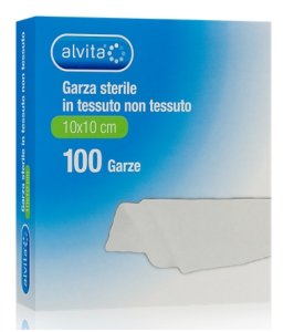 ALVITA GARZA STERILE IN TESSUTO NON TESSUTO 10X10CM 100 PEZZI