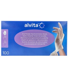 ALVITA GUANTI IN VINILE SENZA POLVERE TAGLIA L 100 PEZZI