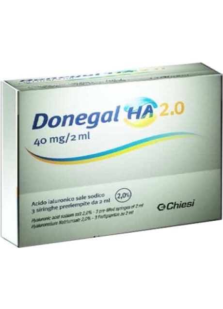SIRINGA INTRA-ARTICOLARE DONEGAL HA 2.0 ACIDO IALURONICO 40MG 2 ML 3 PEZZI