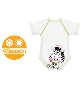 BODY 0/36M BIO COTTON 4SEASON ZEBRA