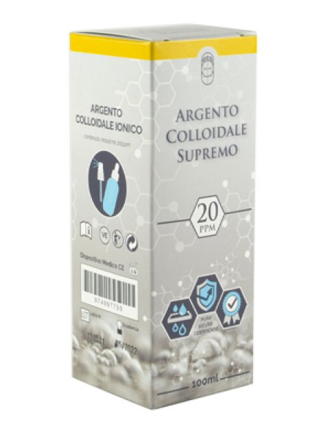 ARGENTO COLLOIDALE SUPREMO 20PPM 100 ML SPRAY + CONTAGOCCE