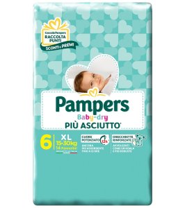 PAMPERS BABY DRY DWCT XL 14 PEZZI
