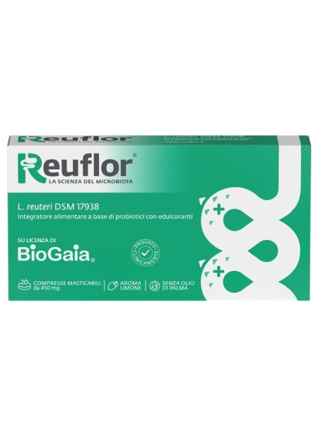 REUFLOR 20 COMPRESSE MASTICABILI AROMA LIMONE REUFLOR 20 COMPRESSE MASTICABILI AROMA LIMONE