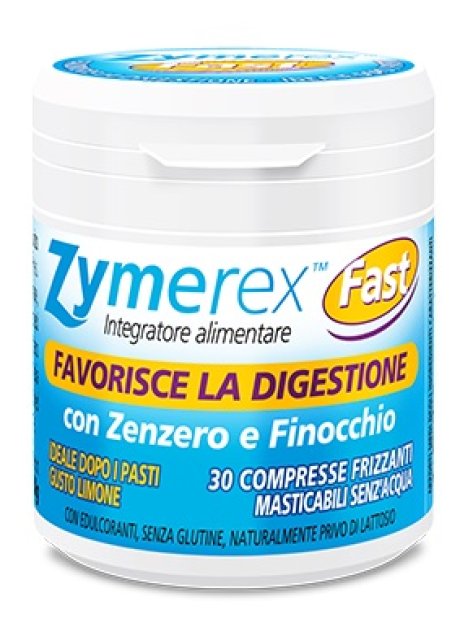 ZYMEREX FAST 30 COMPRESSE MASTICABILI CON ZENZERO E FINOCCHIO GUSTO LIMONE ZYMEREX FAST 30 COMPRESSE MASTICABILI CON ZENZERO E FINOCCHIO GUSTO LIMONE
