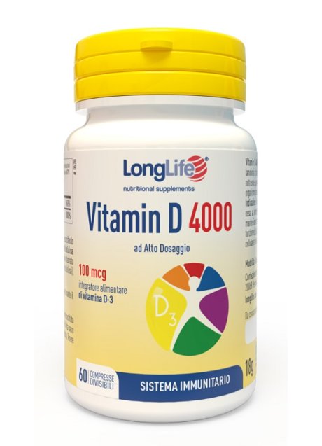 LONGLIFE VITAMIN D4000UI 60CPR