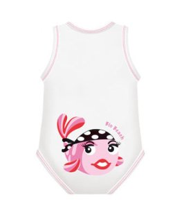 BODY 0/36M BIO COTTON SUMMER BEACH PESCE PINK