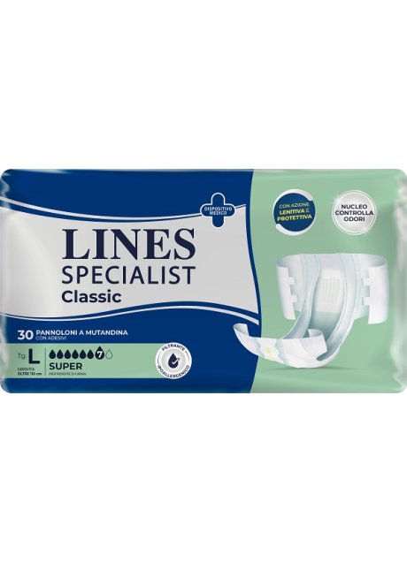 PANNOLONE A MUTANDA LINES SPECIALIST CLASSIC SUPER MG 30 PEZZI
