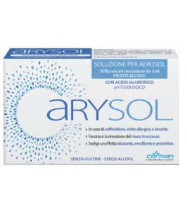 ARYSOL SOLUZIONE ADULTI PER AEROSOL CON ACIDO IALURONICO PHFISIOLOGICO 10 FLACONCINI MONODOSE DA 5 ML