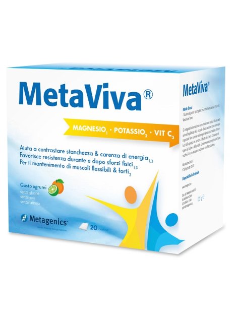 METAVIVA MAGNESIO POTASSIO VITAMINA C 20 BUSTINE